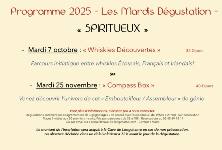 DÉGUSTATIONS SPIRITUEUX Caviste Epicier