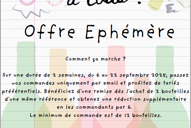 VENTE ÉPHÉMÈRE A LA CAVE . . . Caviste Epicier