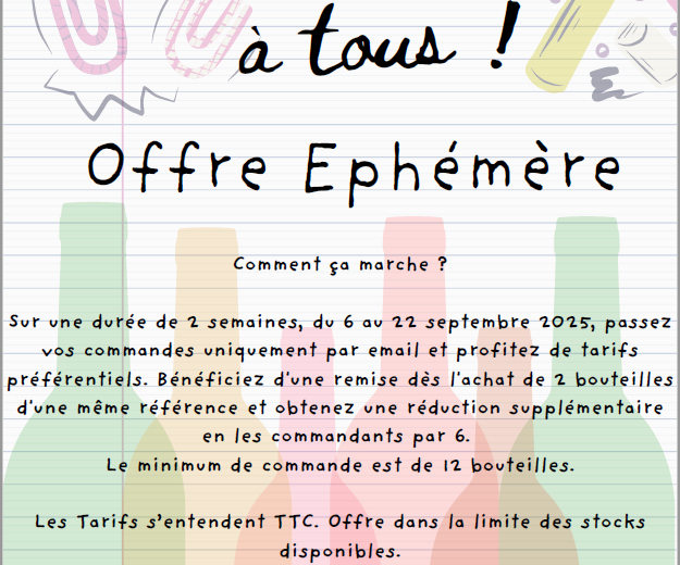 VENTE ÉPHÉMÈRE A LA CAVE . . . Caviste Epicier