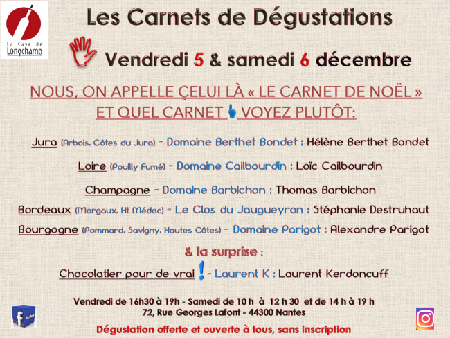 LE CARNET DE DÉGUSTATION DE NOËL ! Caviste Epicier