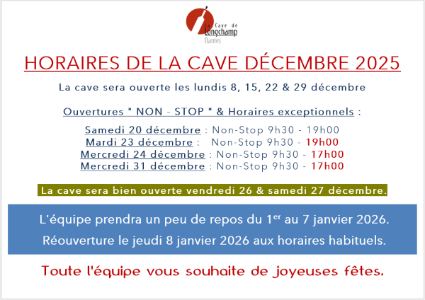 DÉCEMBRE À LA CAVE DE LONGCHAMP Caviste Epicier