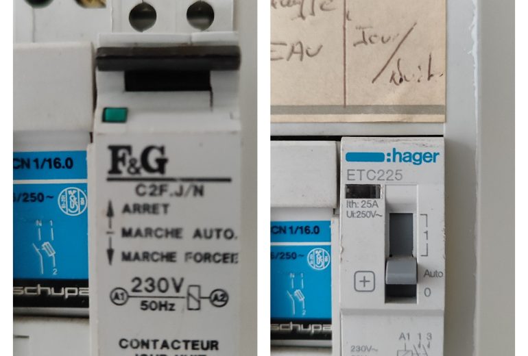 Remplacement contacteur jour/nuit Électricien Réparateur de volets