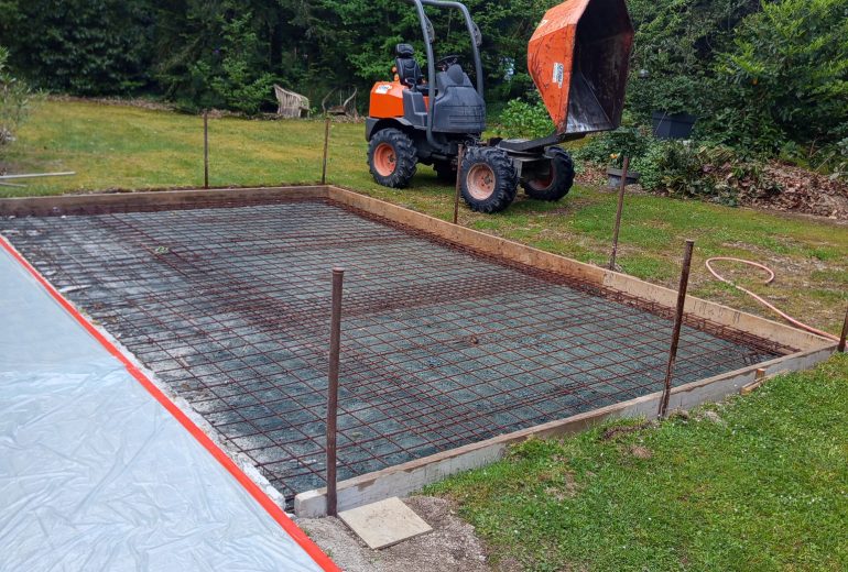 Création d'une dalle béton Maçon