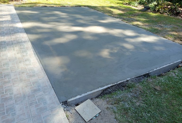 Création d'une dalle béton Maçon