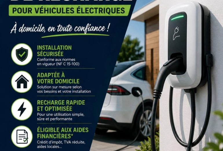 Borne de recharge IRVE Électricien Réparateur de volets