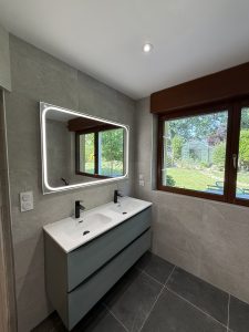 rénovation salle de bain clé en main Couëron meuble vasque